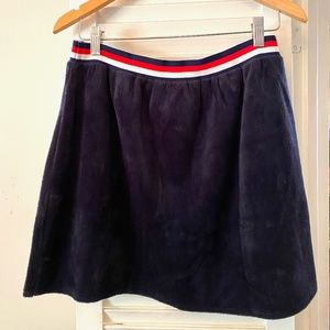Velour Mini Skirt